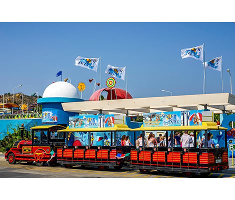 Free train in Waterpark Faliraki Rhodes