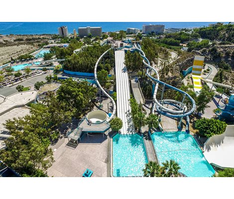 Head Fisrt Mat Racer & Twister slides Waterpark Faliraki Rhodes