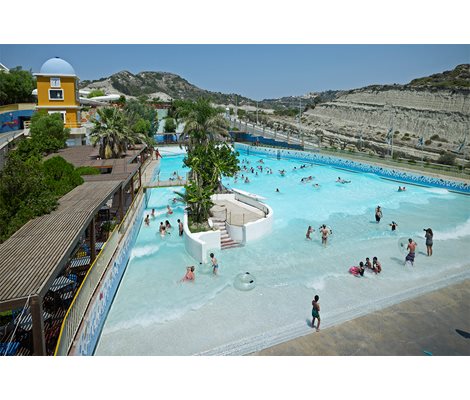 Wave Pool in Waterpark Faliraki Rhodes